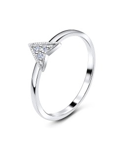 Arrowhead Sparkling CZ Silver Ring NSR-2804